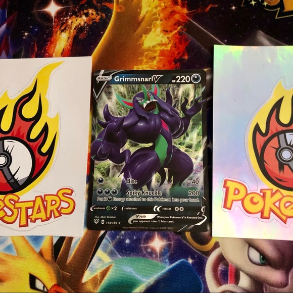 Pokémon Grimmsnarl V Card Darkness Ablaze - Picture 1 of 2